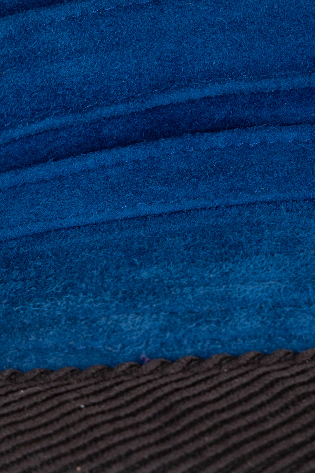 HERMÈS Corduroy Hat Brown Blue