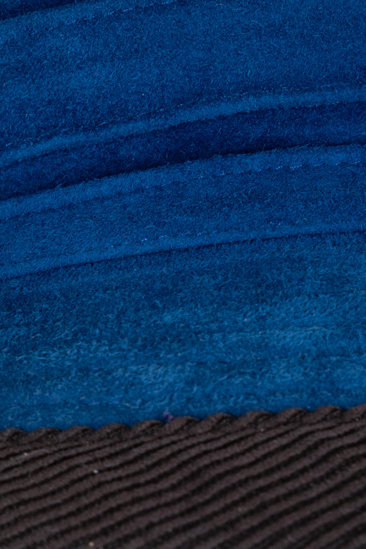 HERMÈS Corduroy Hat Brown Blue