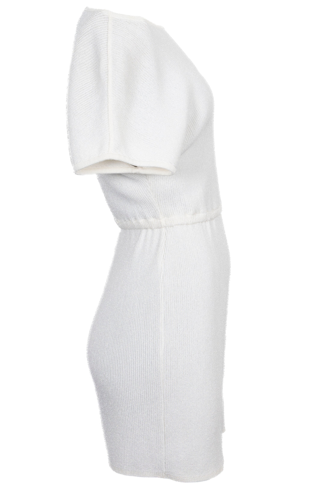 CHANEL Glitter Midi Dress Ivory