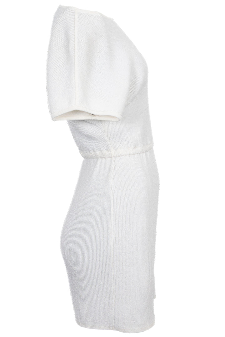 CHANEL Glitter Midi Dress Ivory