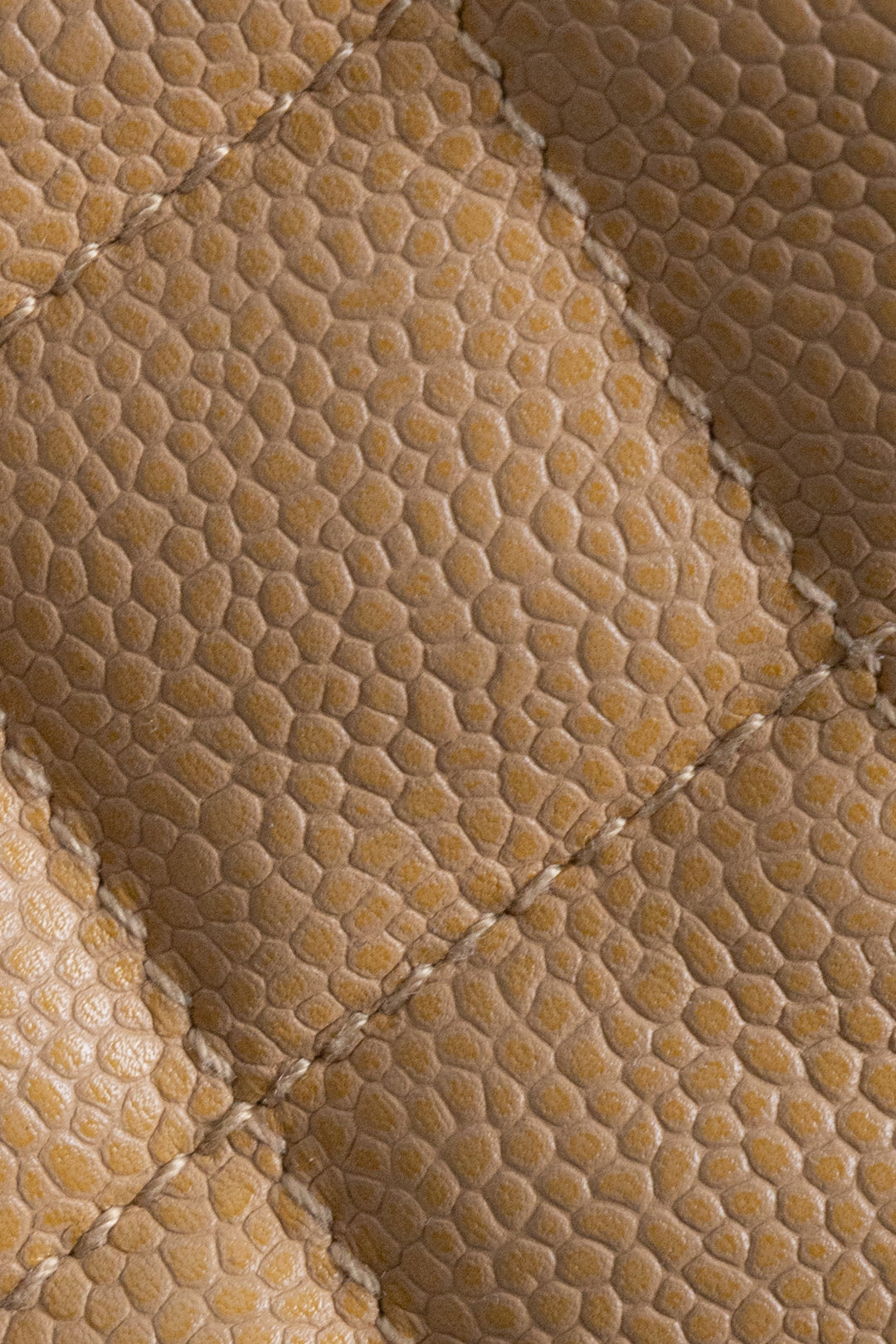 CHANEL CC Quilted Shoulder Bag Caviar Beige