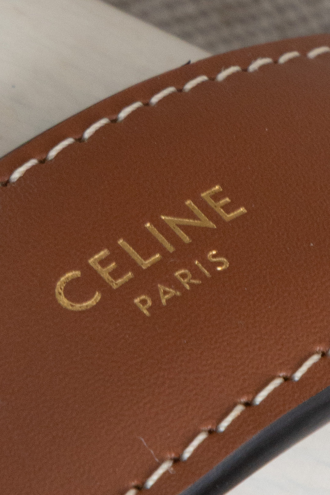 Sac porté épaule CELINE Triomphe en raphia