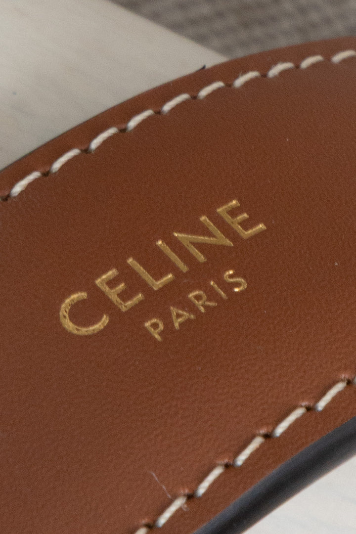 Sac porté épaule CELINE Triomphe en raphia