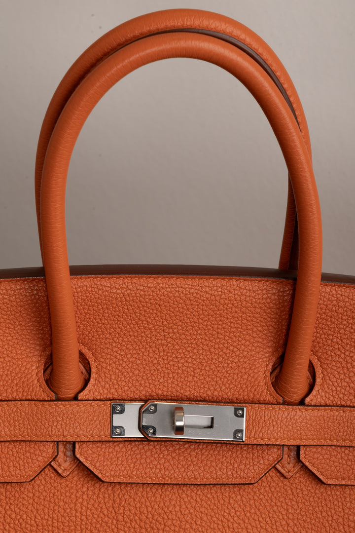 HERMÈS Birkin 35 Retourne Togo Orange