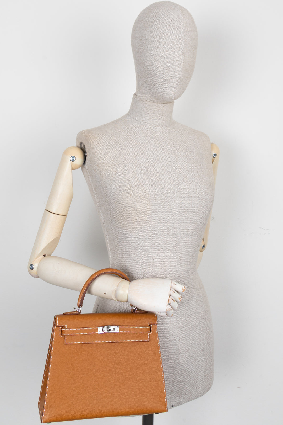 HERMÈS Kelly 25 Sellier Epsom Gold Palladium