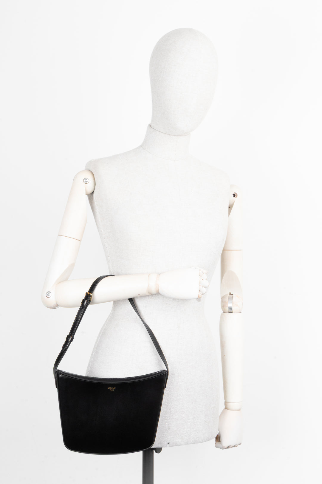 CELINE Croque Bag Leather Black