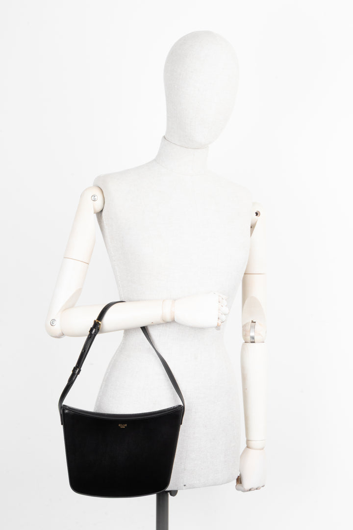 CELINE Croque Bag Leather Black