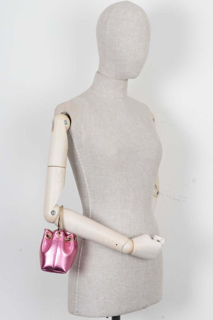 JIMMY CHOO Bon Bon Bag Micro Cuir Rose