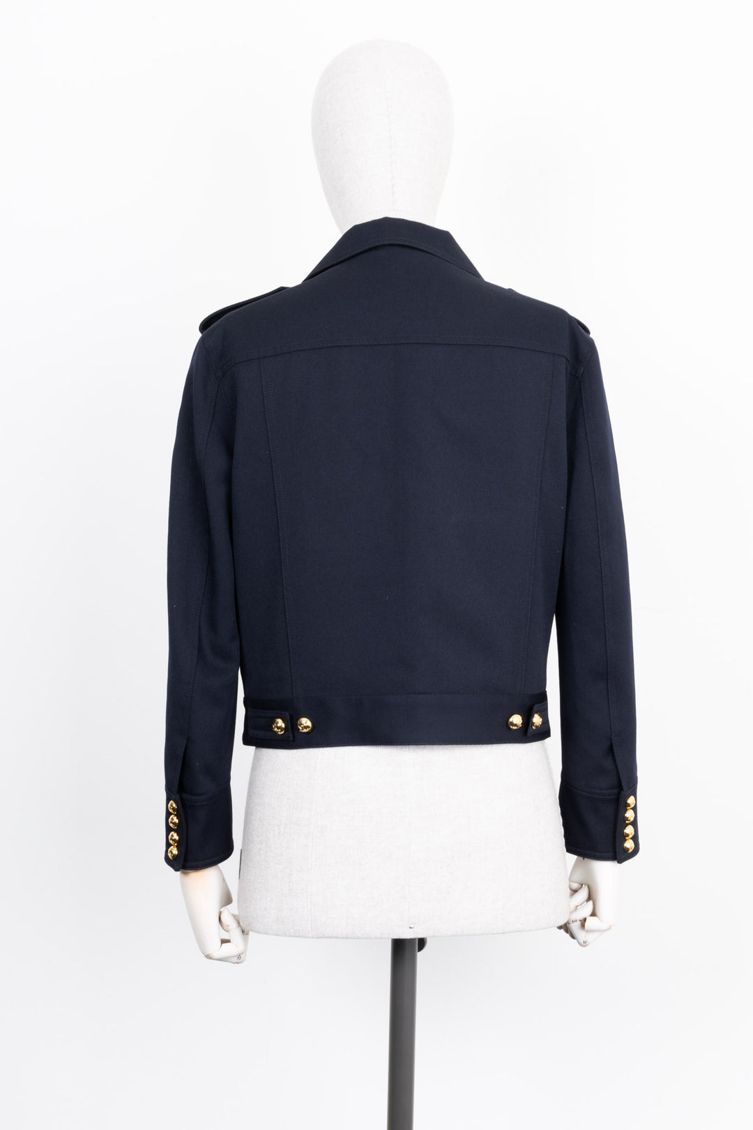 CELINÉ Saharienne Cropped Jacket Navy