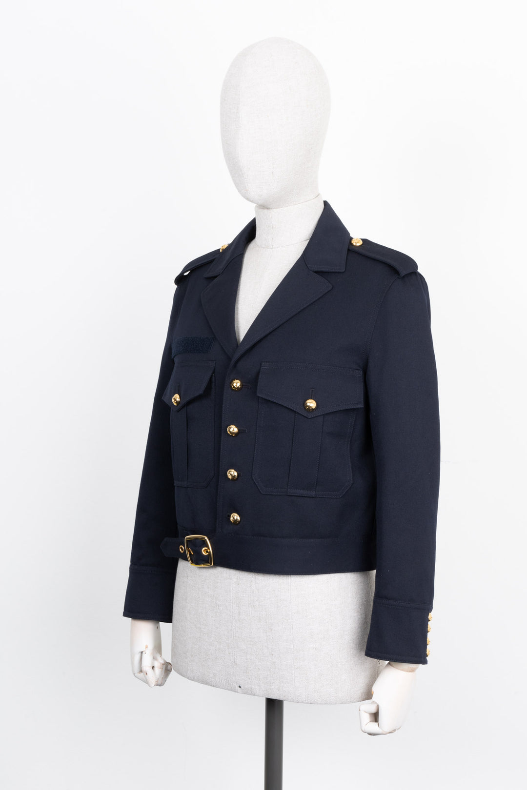 CELINÉ Saharienne Cropped Jacket Navy