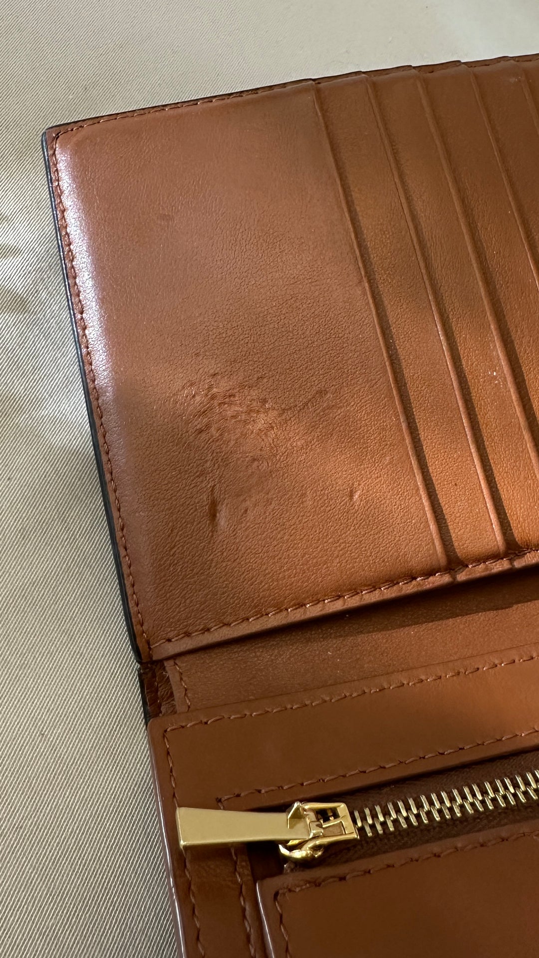 CELINE Triomphe Wallet Brown