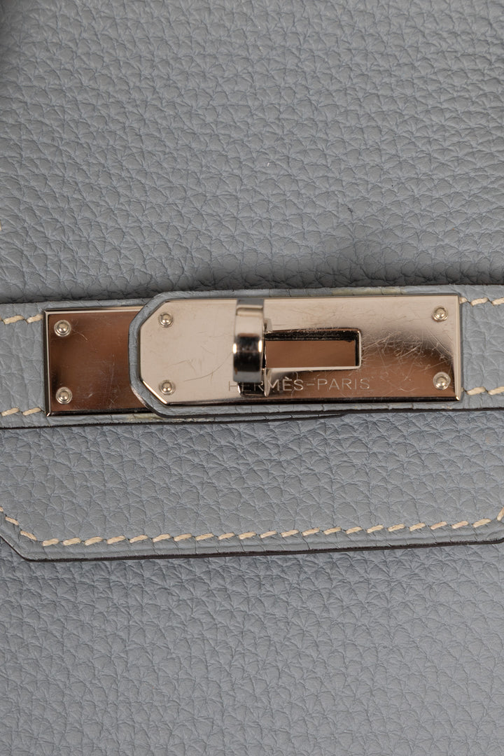 HERMÈS Birkin 35 Togo Bleu Lin