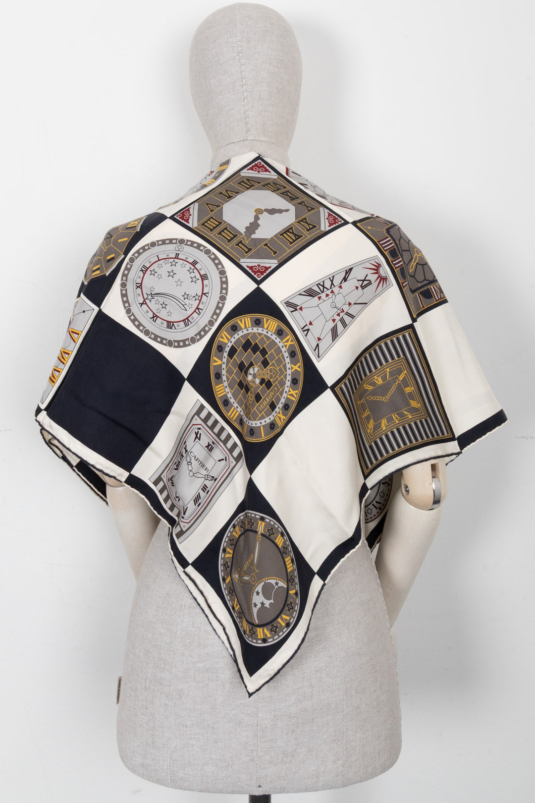 CARTIER The Watches Scarf Black White