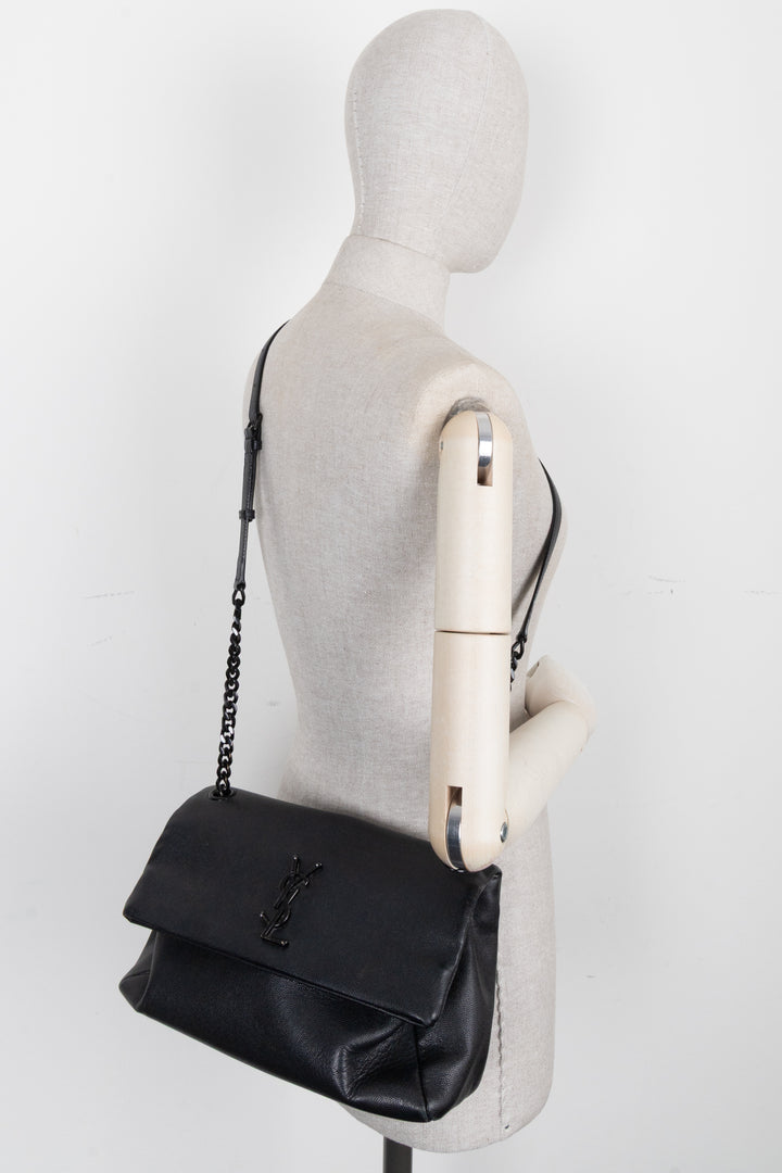 SAINT LAURENT Monogram West Hollywood Shoulder Bag Black