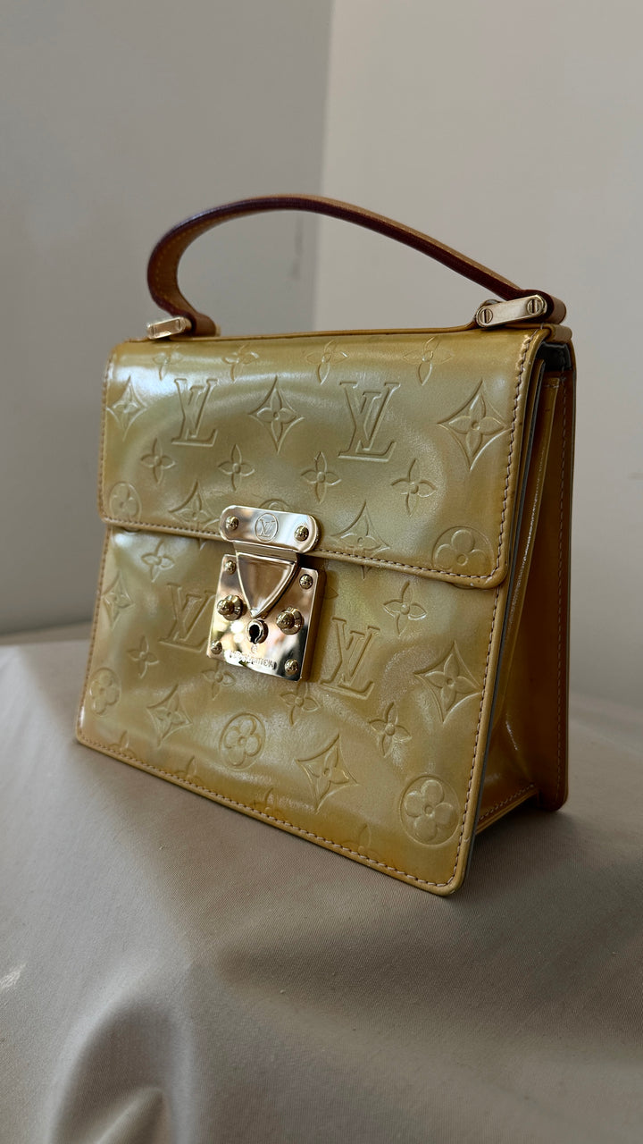 LOUIS VUITTON Spring Street Bag Vernis Yellow