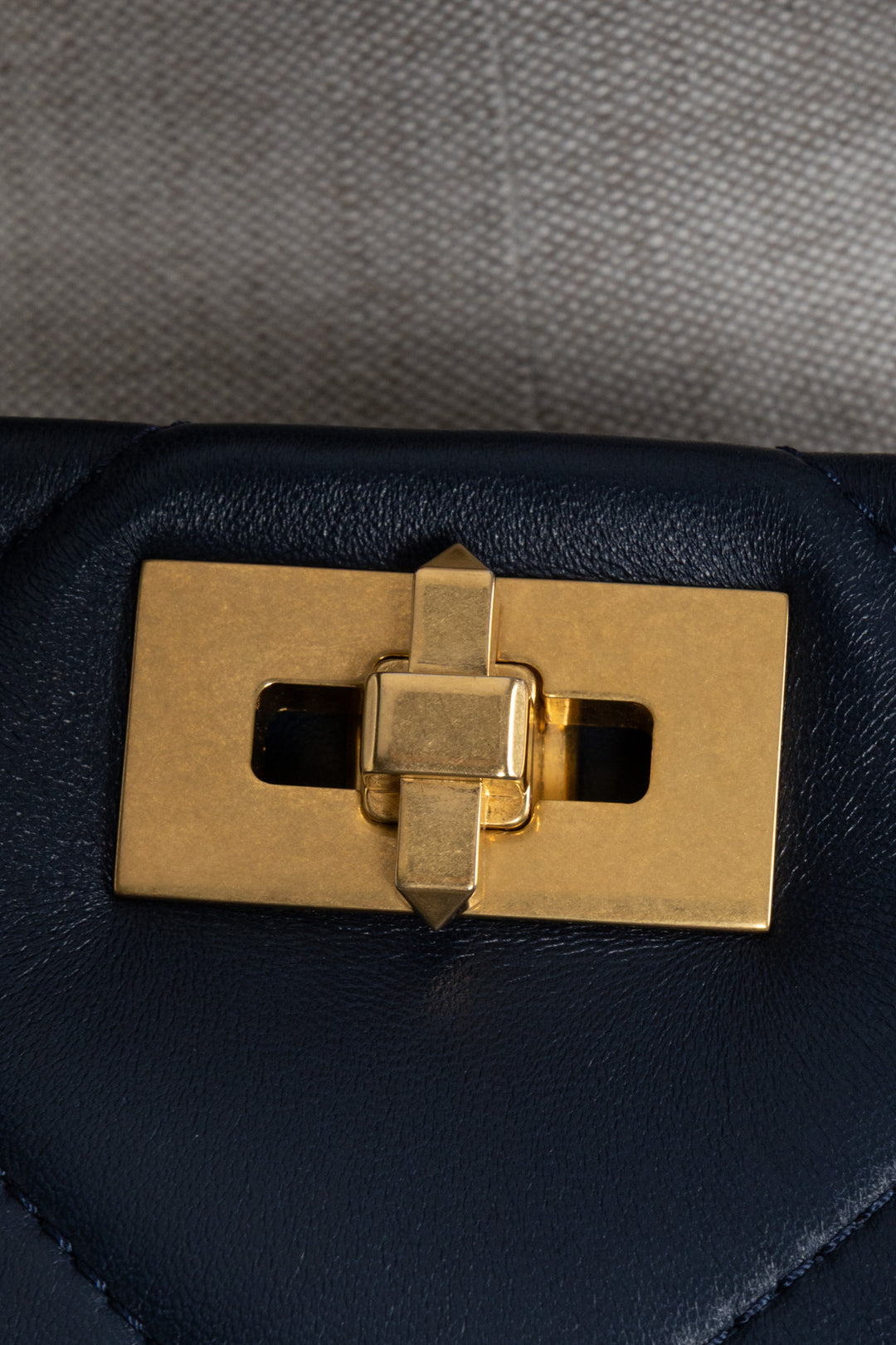 VALENTINO Roman Stud The Handle Bag Small Navy
