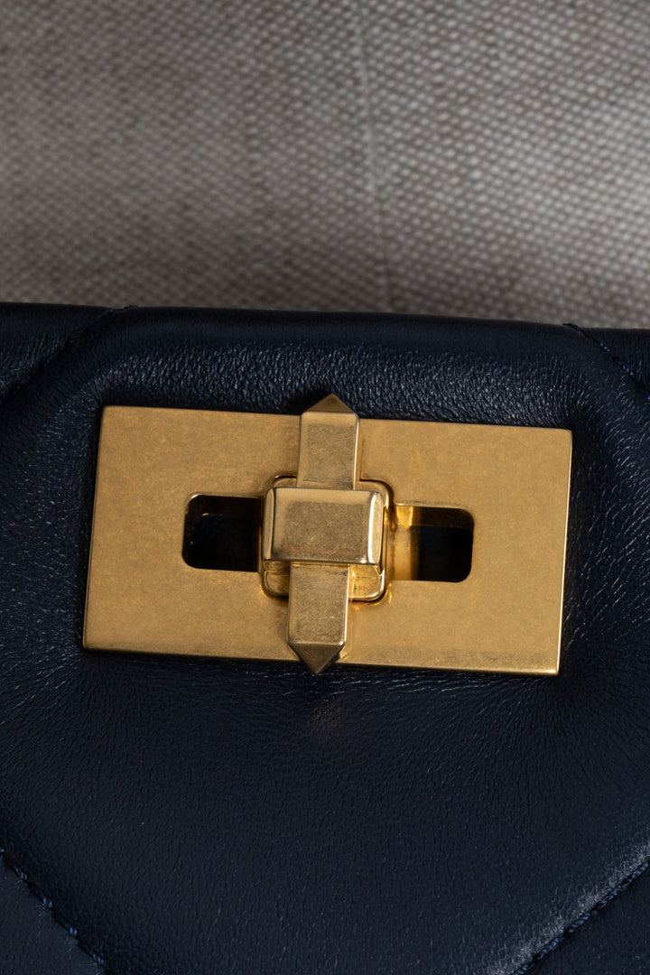 VALENTINO Roman Stud The Handle Bag Small Navy