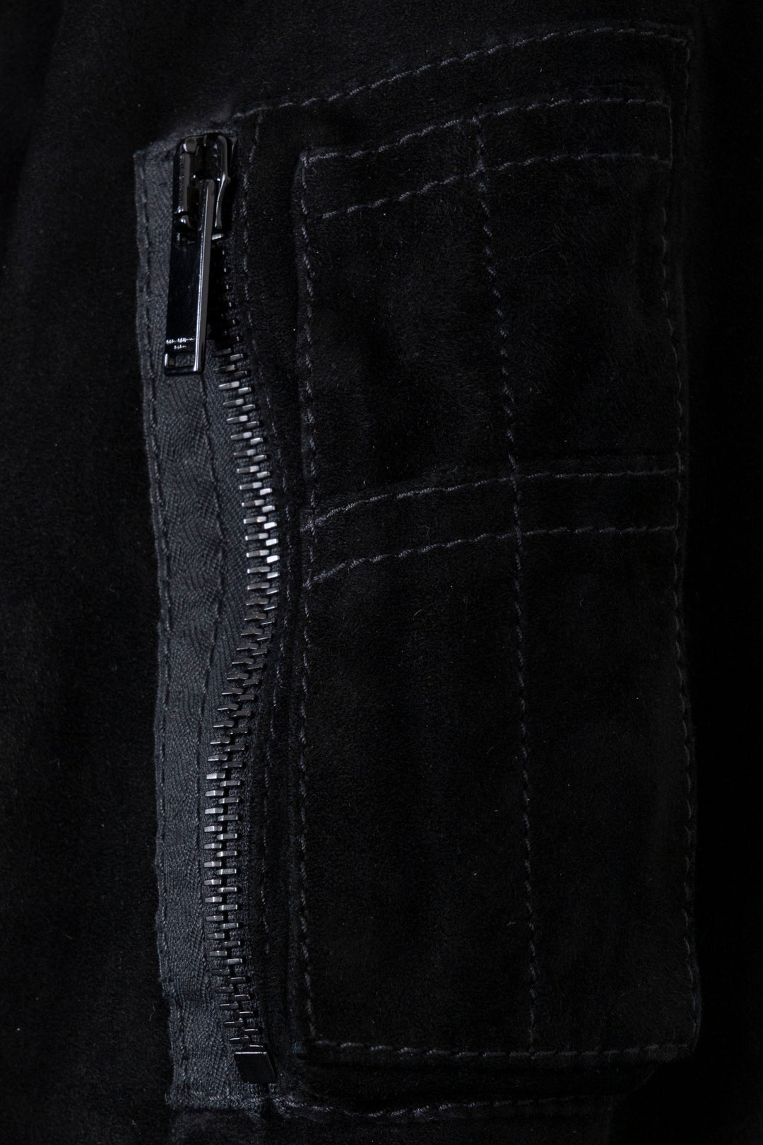 SAINT LAURENT 2017 Blouson aviateur zippé en daim noir