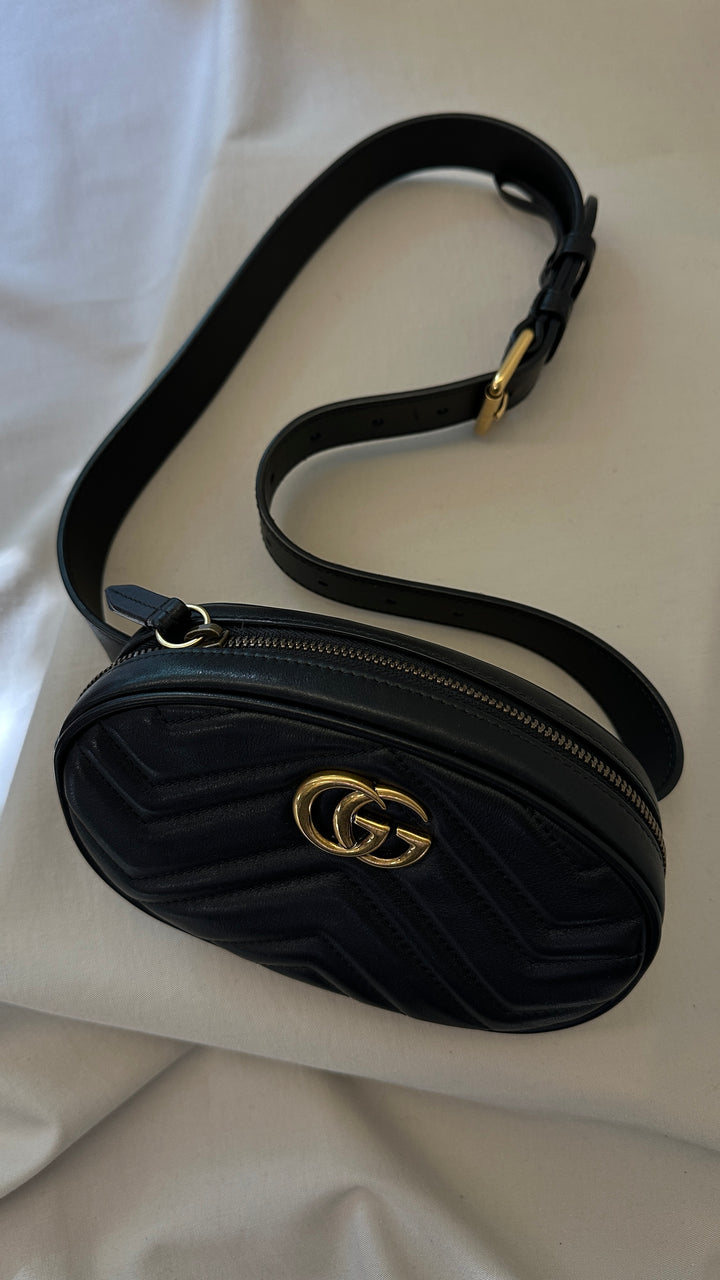 GUCCI Marmont Belt Bag Black