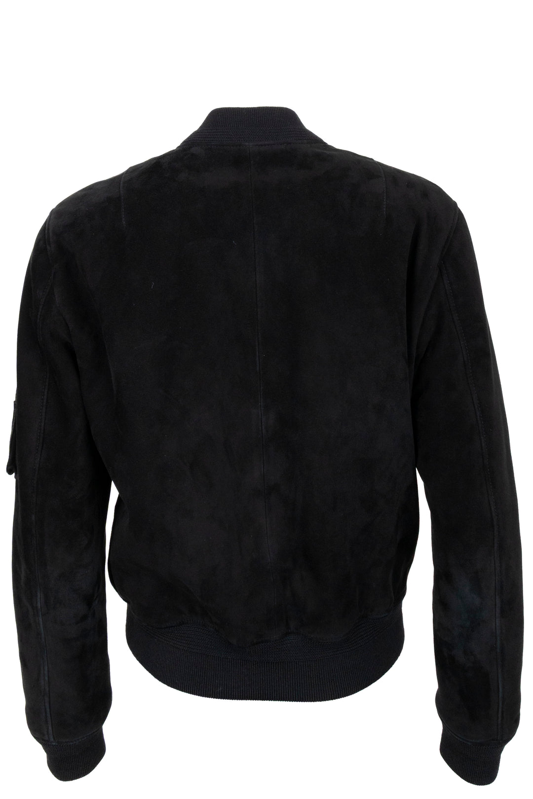 SAINT LAURENT 2017 Blouson aviateur zippé en daim noir