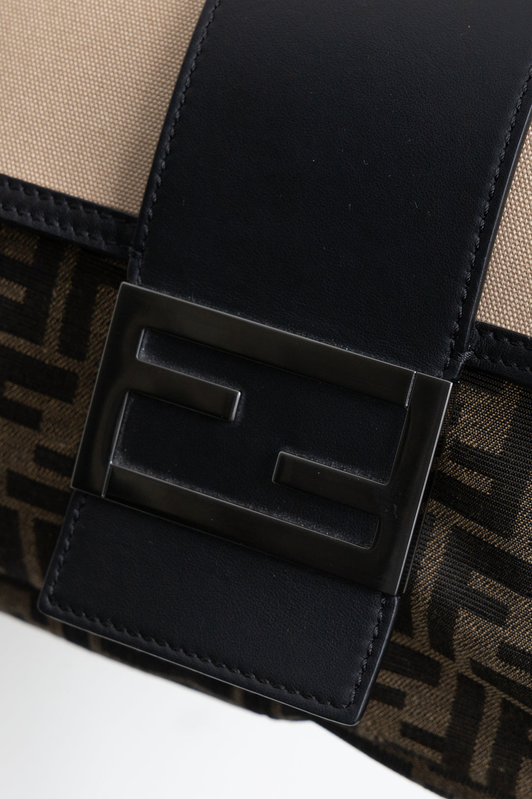 FENDI Large Zucca Print Baguette Bag