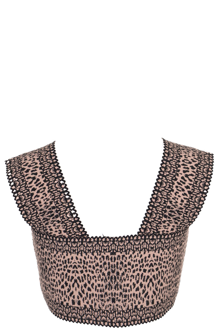 ALAÏA Leopard Jacquard Knit Top