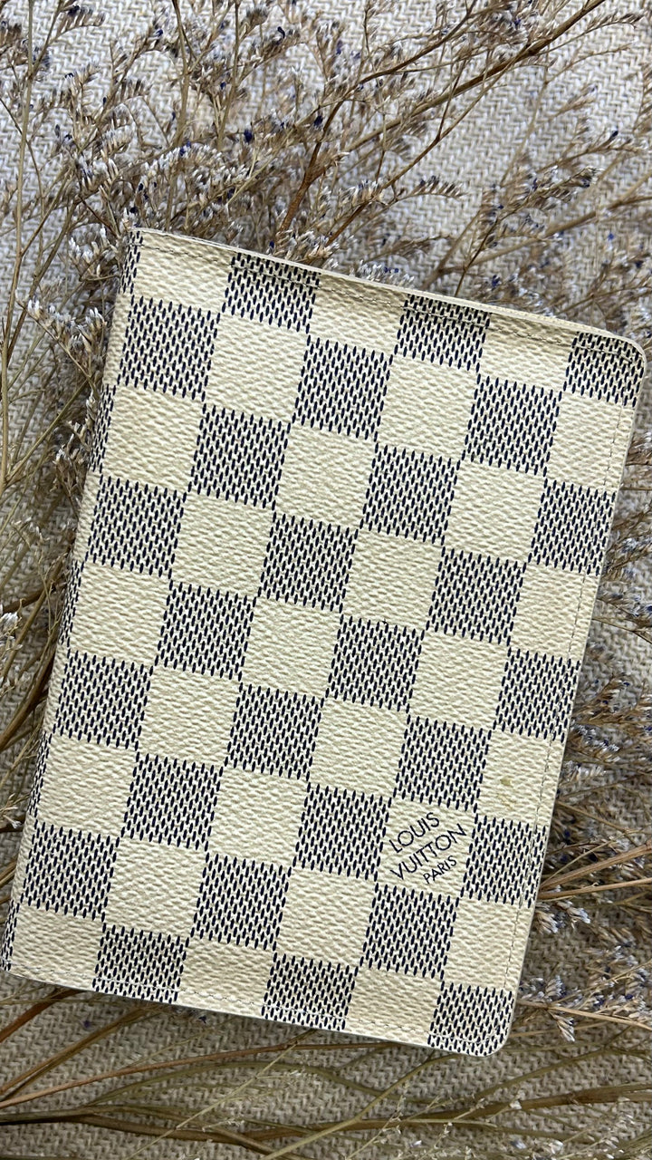 LOUIS VUITTON Passport Cover Damier Azur