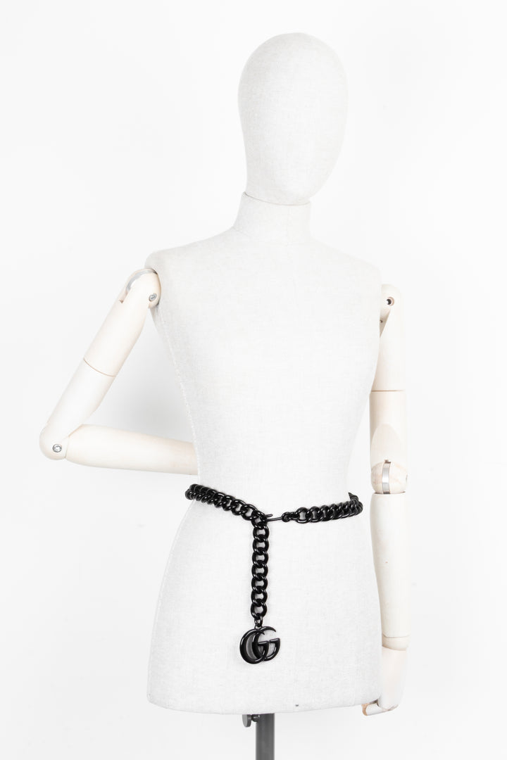 GUCCI All Black Chain Belt