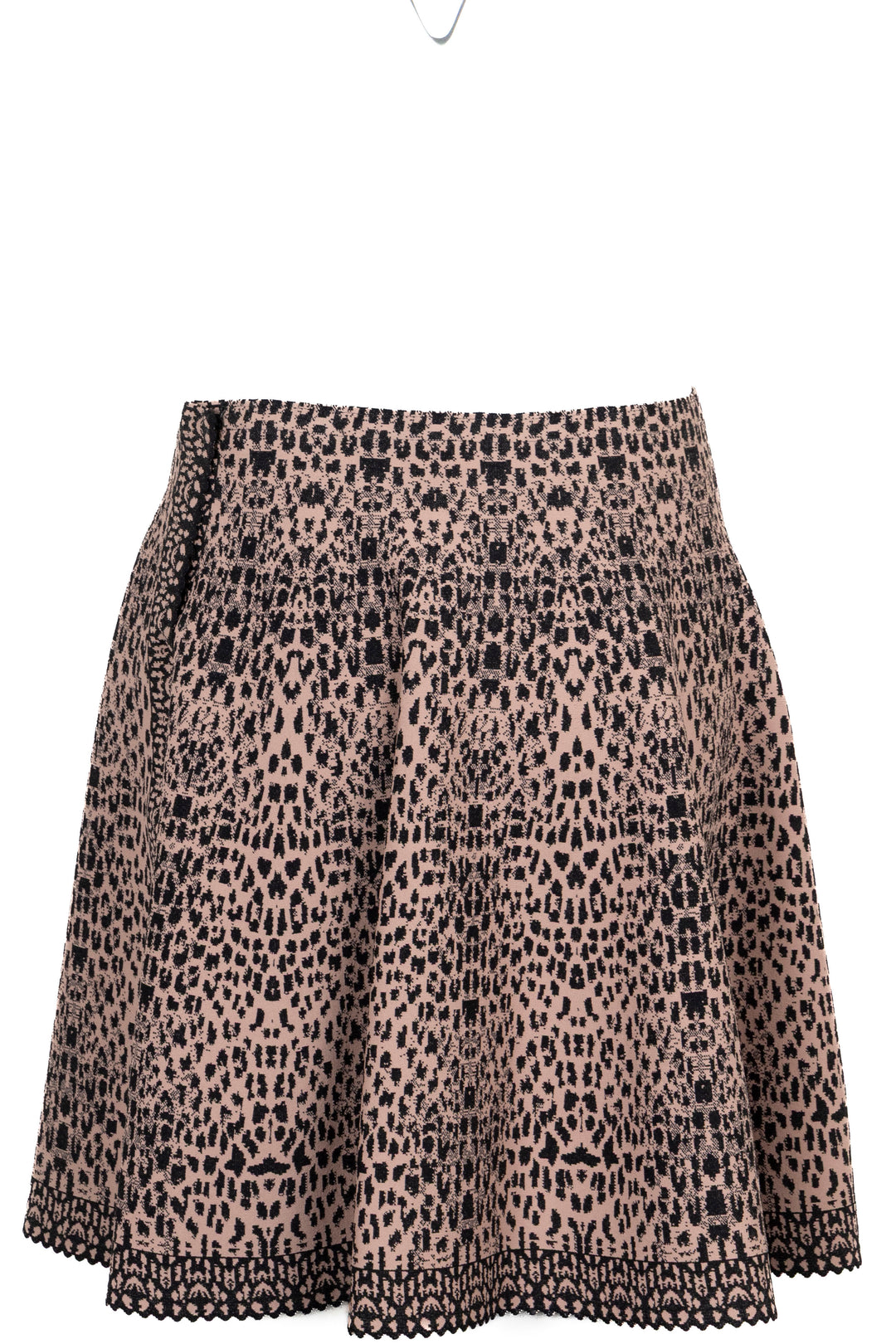 ALAÏA Leopard Jaquard Knit Miniskirt