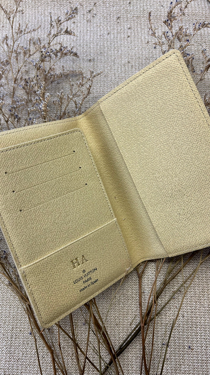 LOUIS VUITTON Passport Cover Damier Azur