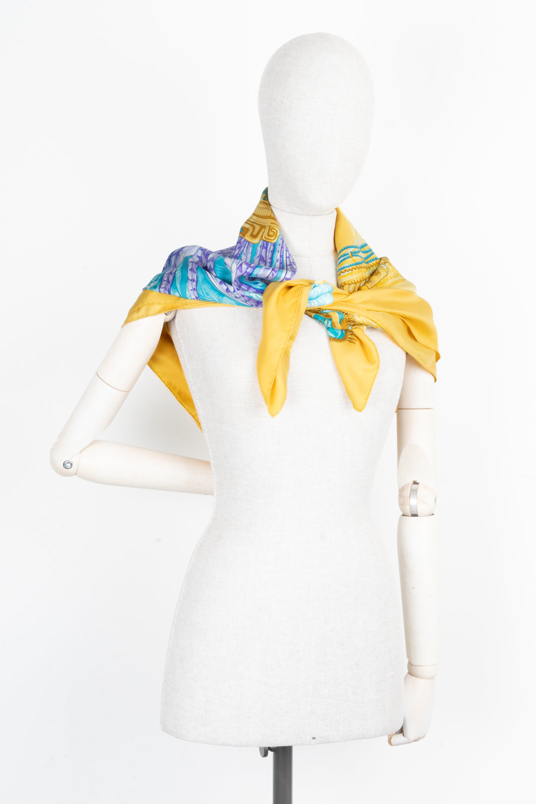 HERMÈS Carré Mexique 90 Silk Yellow