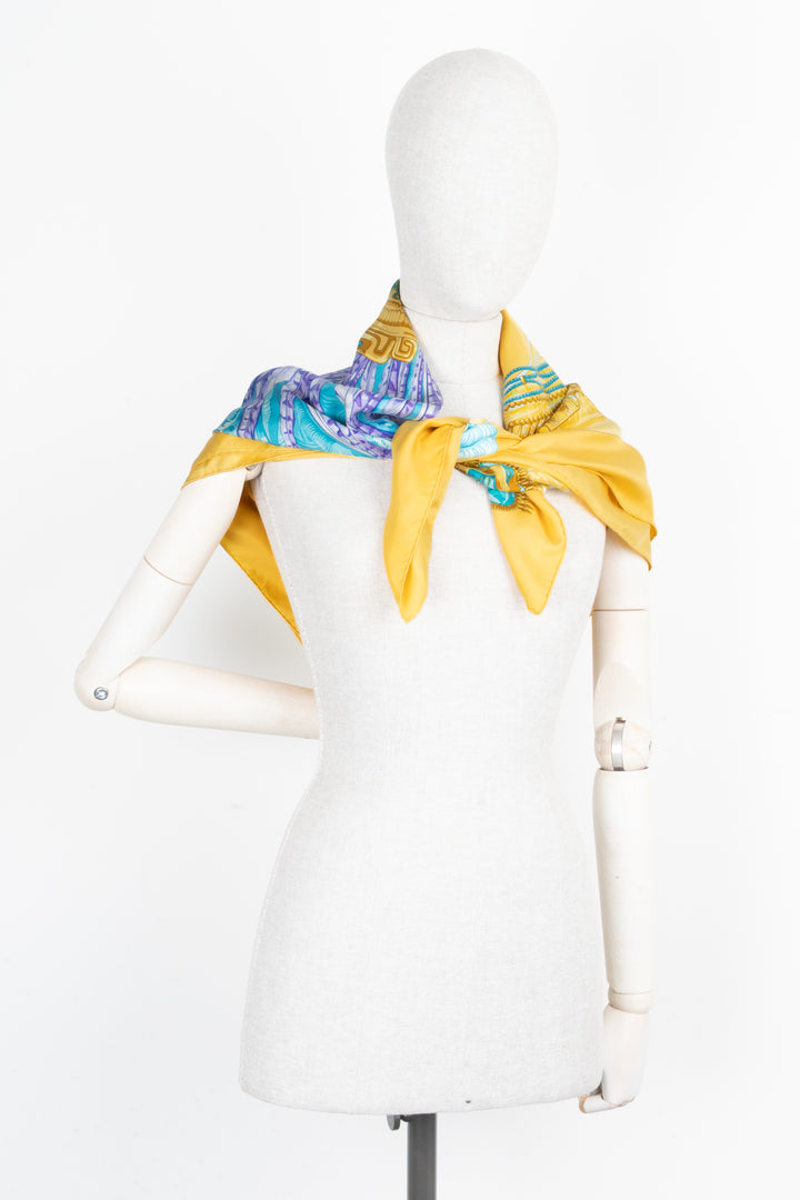 HERMÈS Carré Mexique 90 Silk Yellow