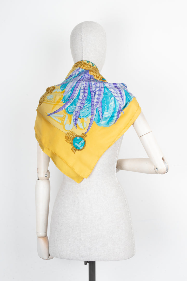 HERMÈS Carré Mexique 90 Silk Yellow