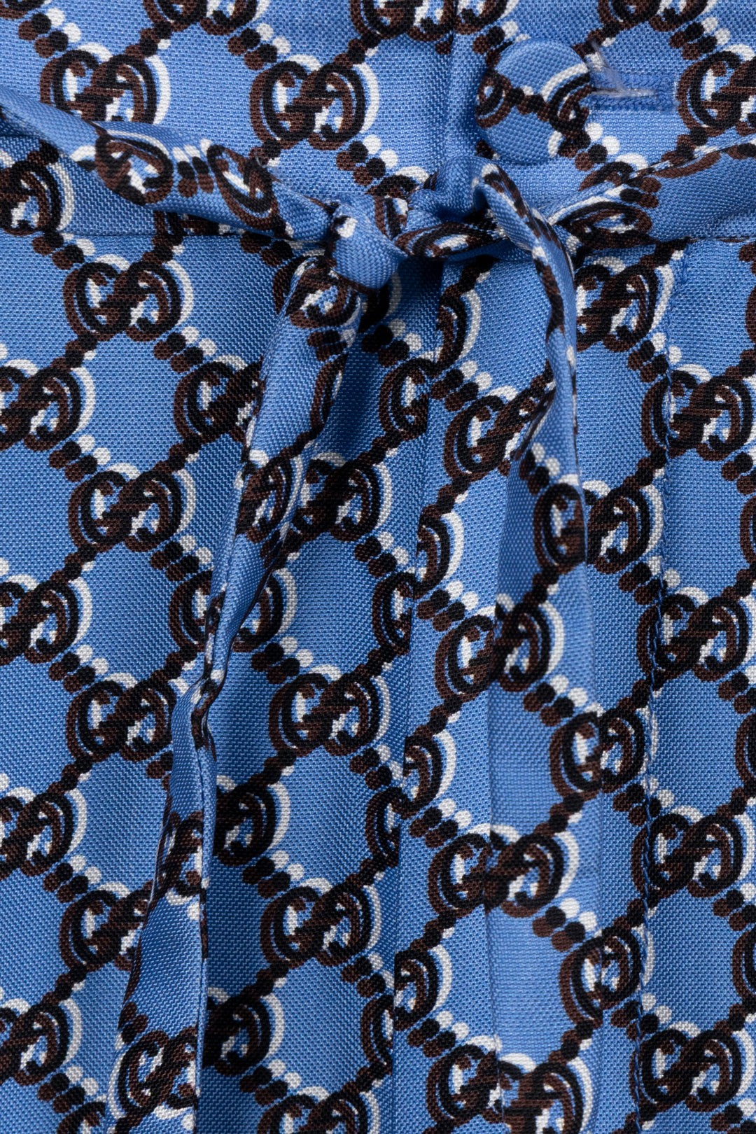 GUCCI GG Palazzo Pants Silk Blue