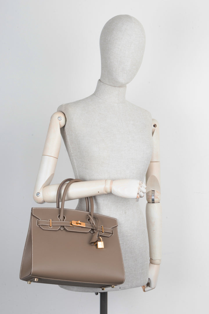 HERMÈS Birkin 30 Sellier Epsom Etoupe
