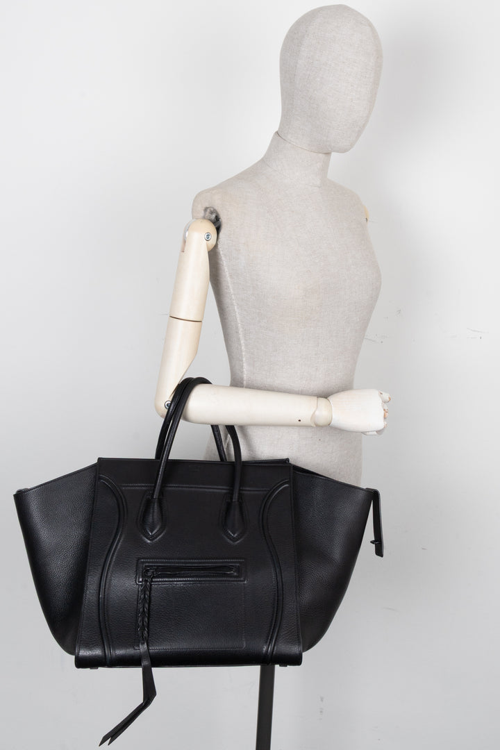 CELINE Phantom Luggage Tote Bag Black