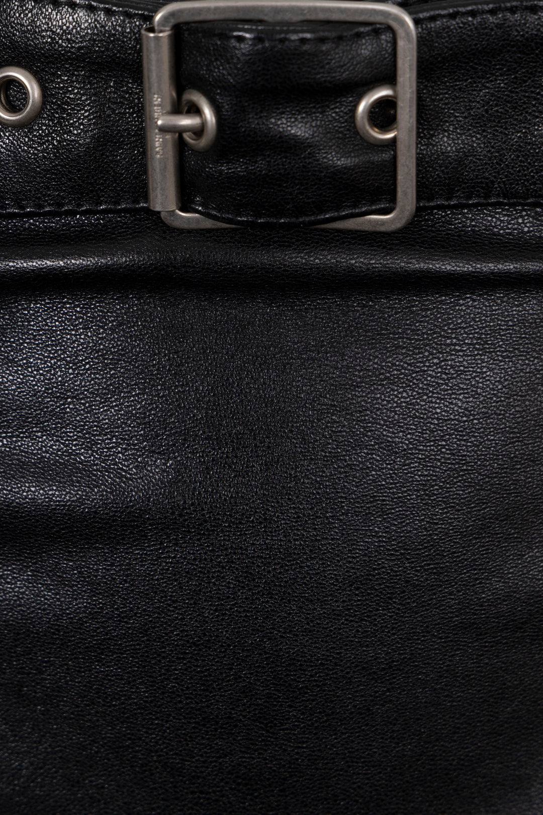 SAINT LAURENT Mini-jupe en cuir noir