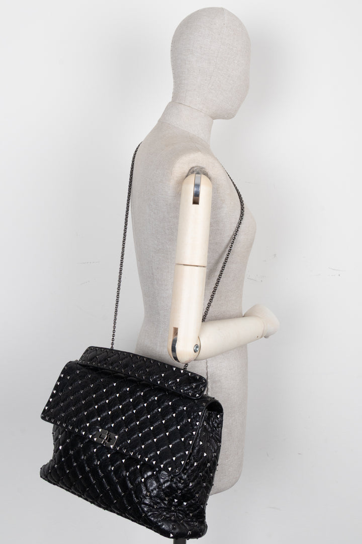 Sac à pointes VALENTINO grand format, noir