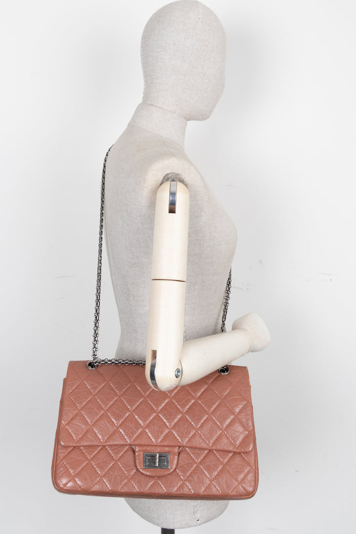 CHANEL Large 2.55 Reissue Bag Leather Nude