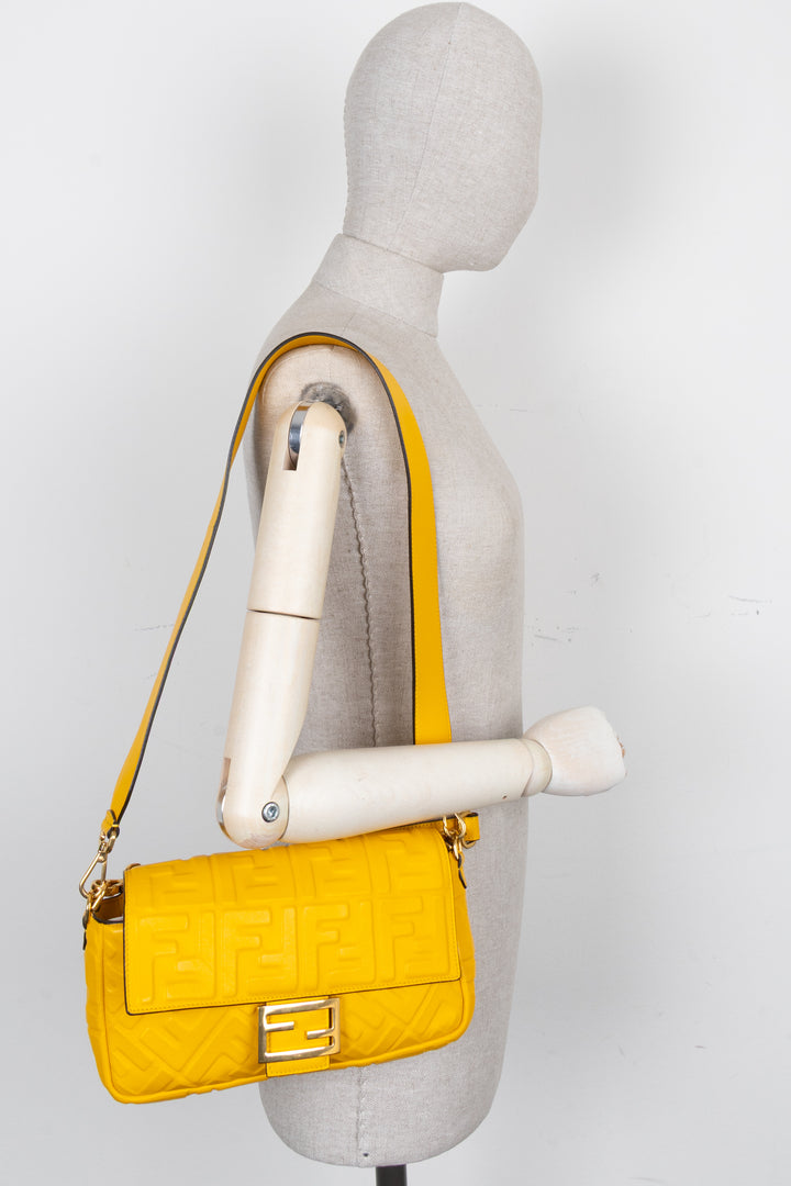 FENDI Baguette Shoulder Bag Yellow