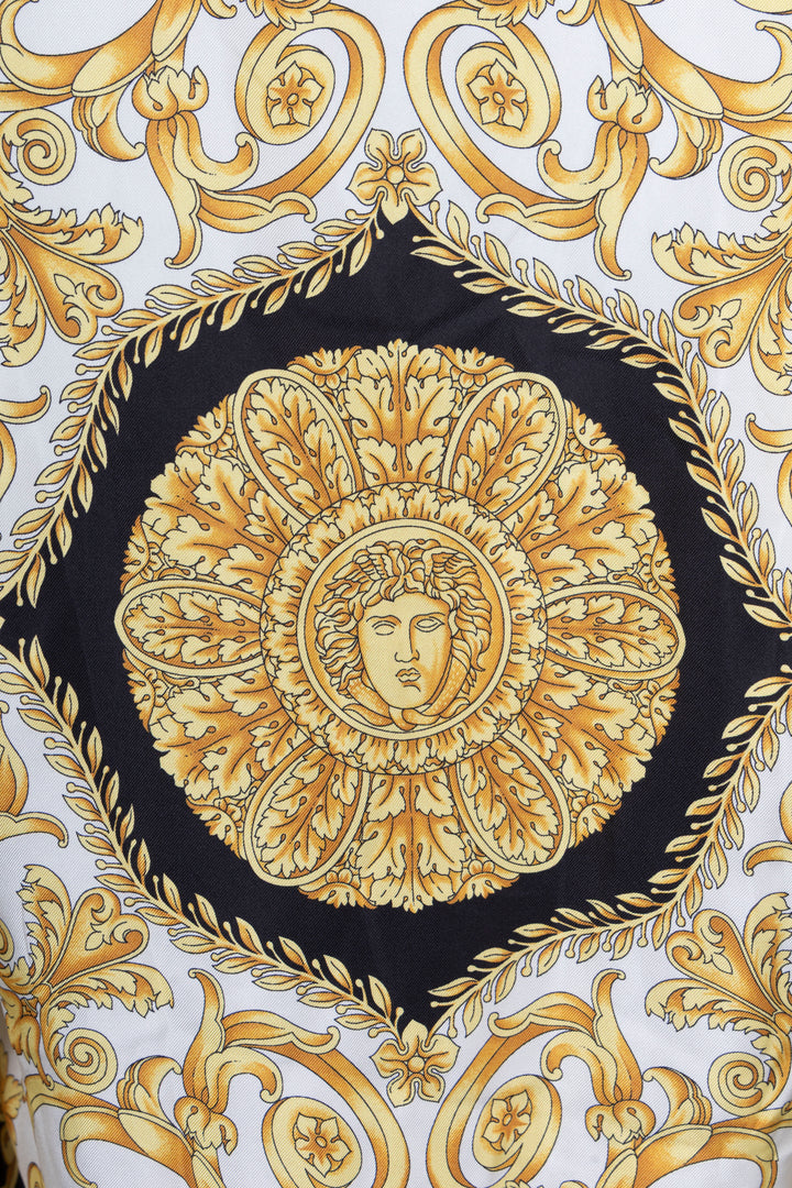 VERSACE Imprimé Barocco Deux Pièces Soie Or Noir