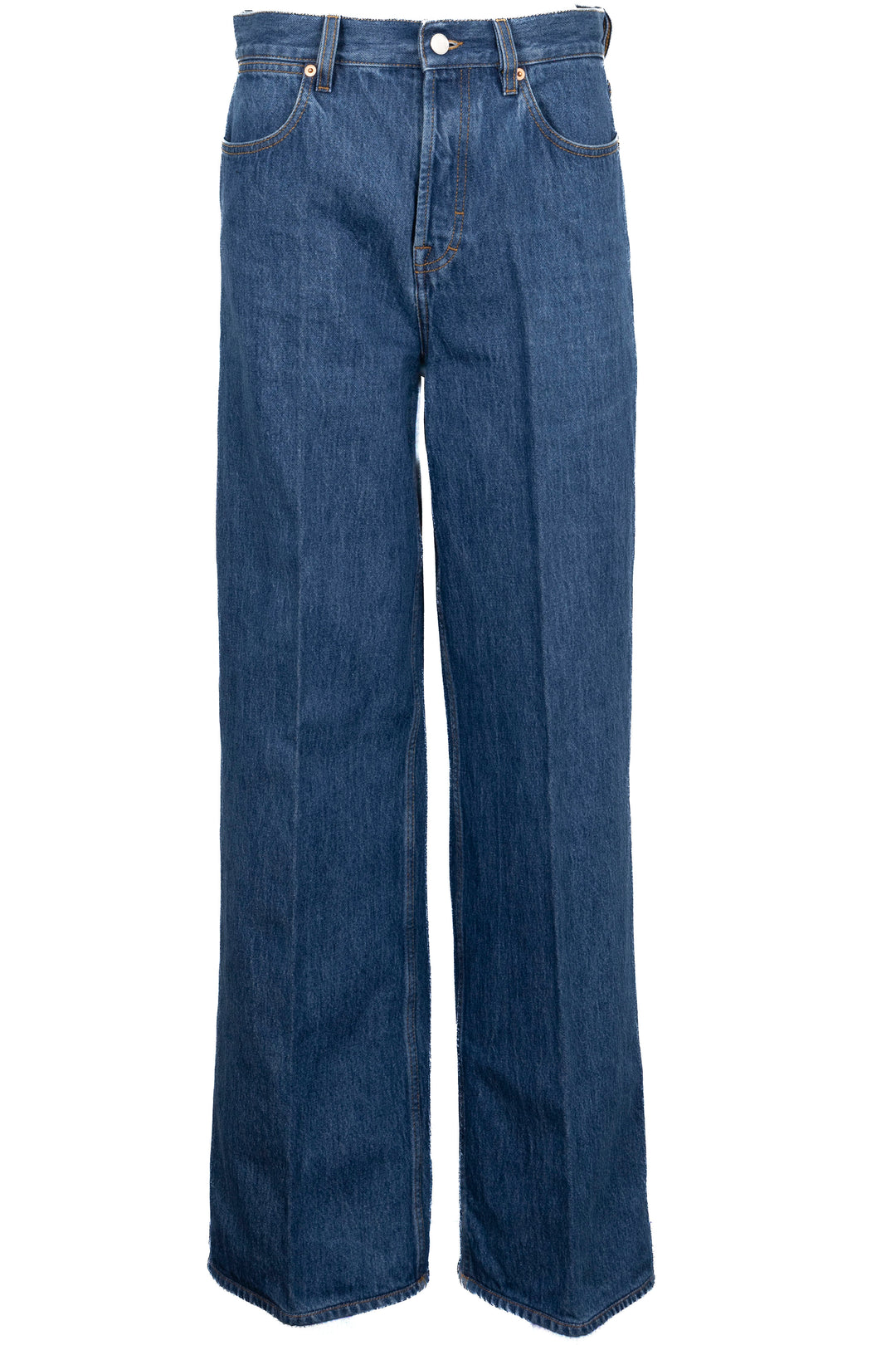 GUCCI Wide Leg Pants Denim Blue
