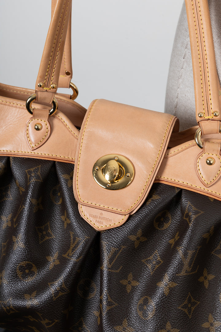 LOUIS VUITTON Boetie MM Hand Bag MNG Canvas