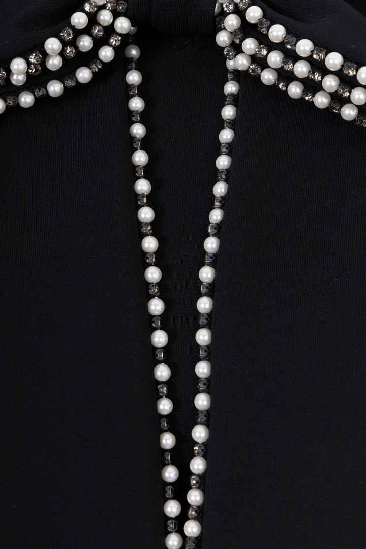 GUCCI Pearl Bow Dress Black