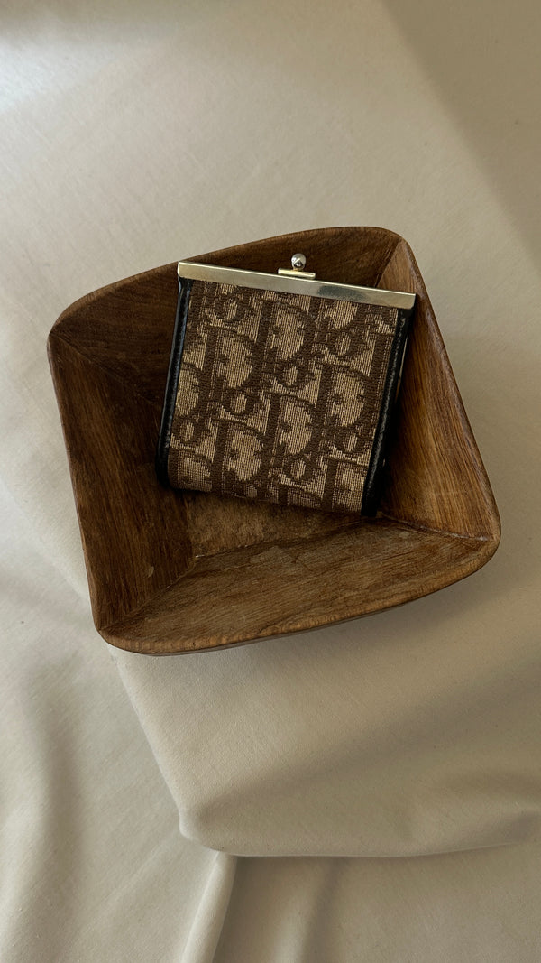 CHRISTIAN DIOR Oblique Coin Wallet Canvas