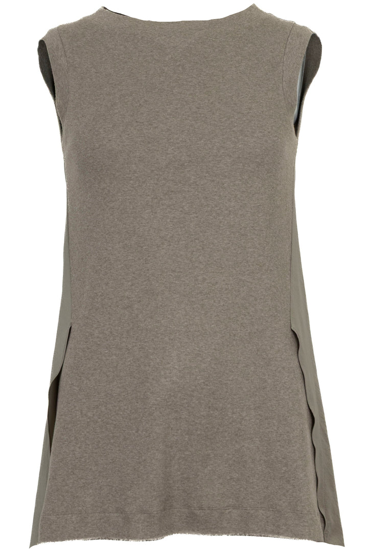 BRUNELLO CUCINELLI Top sans manches Kaki