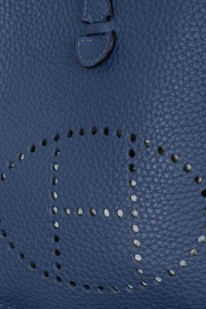 HERMÈS Mini Evelyne TPM 16 Clemence Bleu Brighton