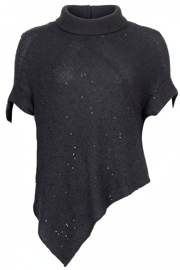 BRUNELLO CUCINELLI Knit Poncho Grey