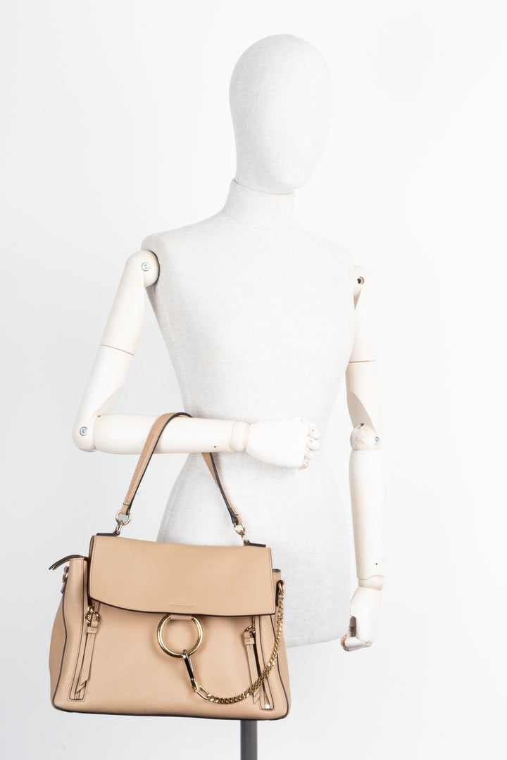 CHLOÉ Faye Medium Bag Leather Nude