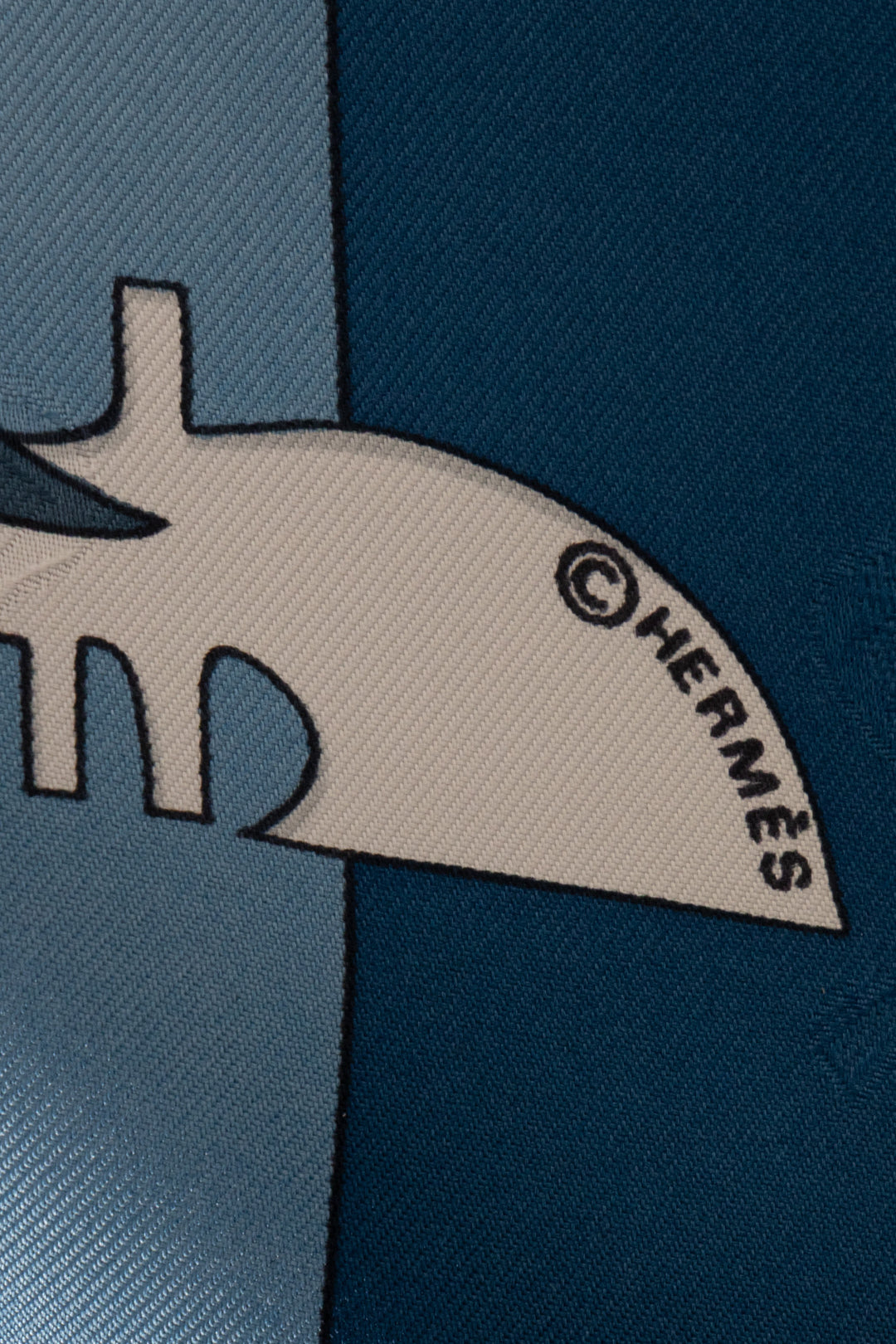 HERMÈS Le Carnaval De Venise 90 Scarf Silk Blue